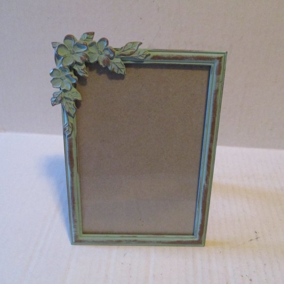*Cynthia Rowley Table Top Picture Frame Aqua Green Distressed - Picture 5 of 5
